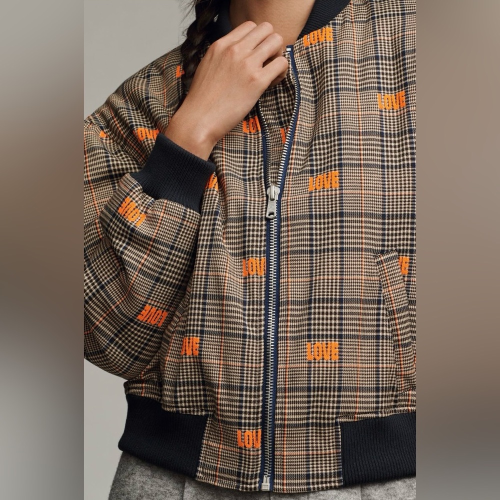 Avec Les Filles Embroidered
Love Bomber Jacket